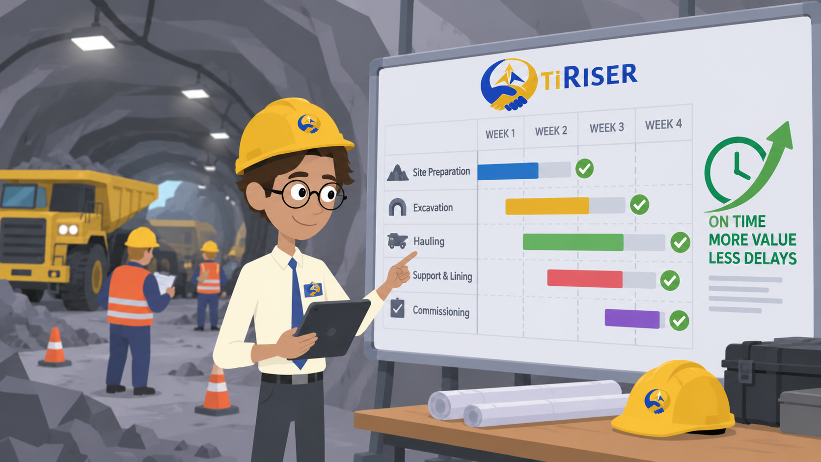 Mining Project TimelineOn Time More Value